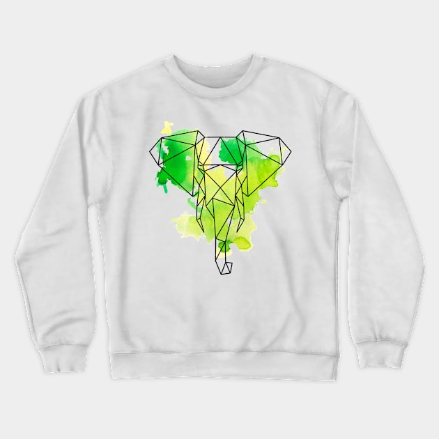 Geometric elephant Crewneck Sweatshirt by RosanneCreates